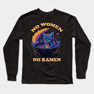 Cat Ramen Bowl Long Sleeve T-Shirt